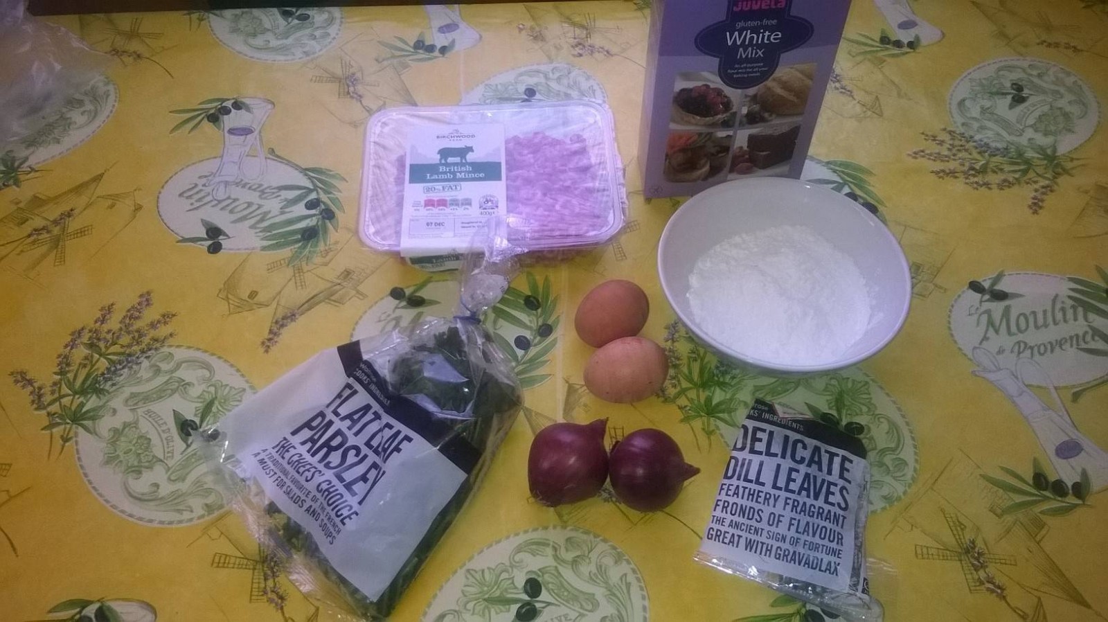 Gluten free burger ingredients